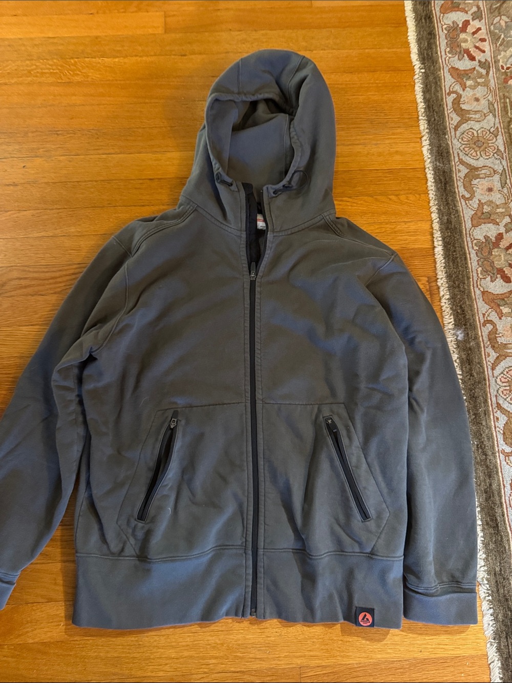 American Giant Full-Zip Hooded Jacket in Dark Gray